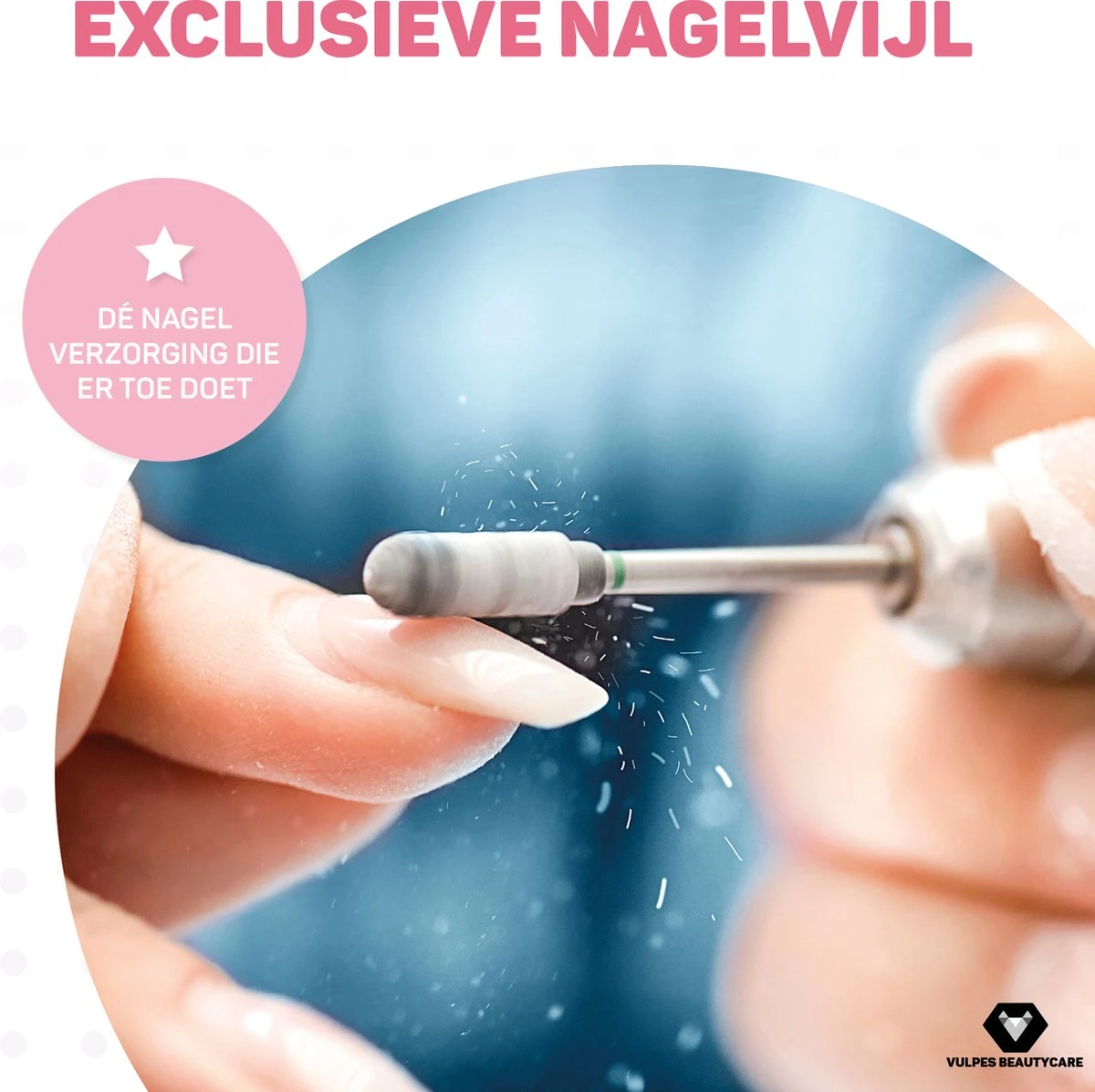 Vulpes BeautyCare® Elektrische Nagelvijl - 11 Nagelfrees Bitjes, 96 Schuurrolletjes & Draagtas - Manicure En Pedicure Set - Limited Edition - Rosé/Goud - Afbeelding 7