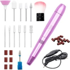 Merkloos La Liva Elektrische Nagelvijl - Nagelfrees - Inclusief Extra Schuurrolletjes Keramisch Bitje En Nagelborstel - Manicure Set - Gellak