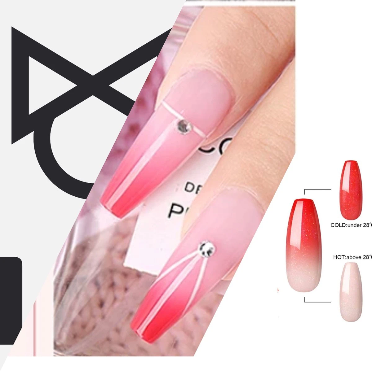 Elvi Polygel Starterskit - Complete Set Inc. USB UV/Led Mini Lamp-Nagelverlenging- Polygel 6 X 15g Perfecte Kleuren Roze - Polyacryl UV Nagellak-Quick Extension Temperature Color Changing UV Gel Pink - Afbeelding 4