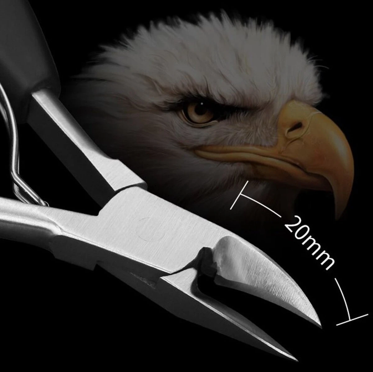 WVspecials® Professionele Zwarte Nagelschaar - Kalknagel Schaar - Ingegroeide Teennagel - Nageltang Groot -Nagelschaar Voor Harde Nagels - Teennagel - Nageltang - Nagelschaartje - Nagelschaar - Kalknagels - Schaar - Hand Verzorging - Nagelknipper - Afbeelding 6