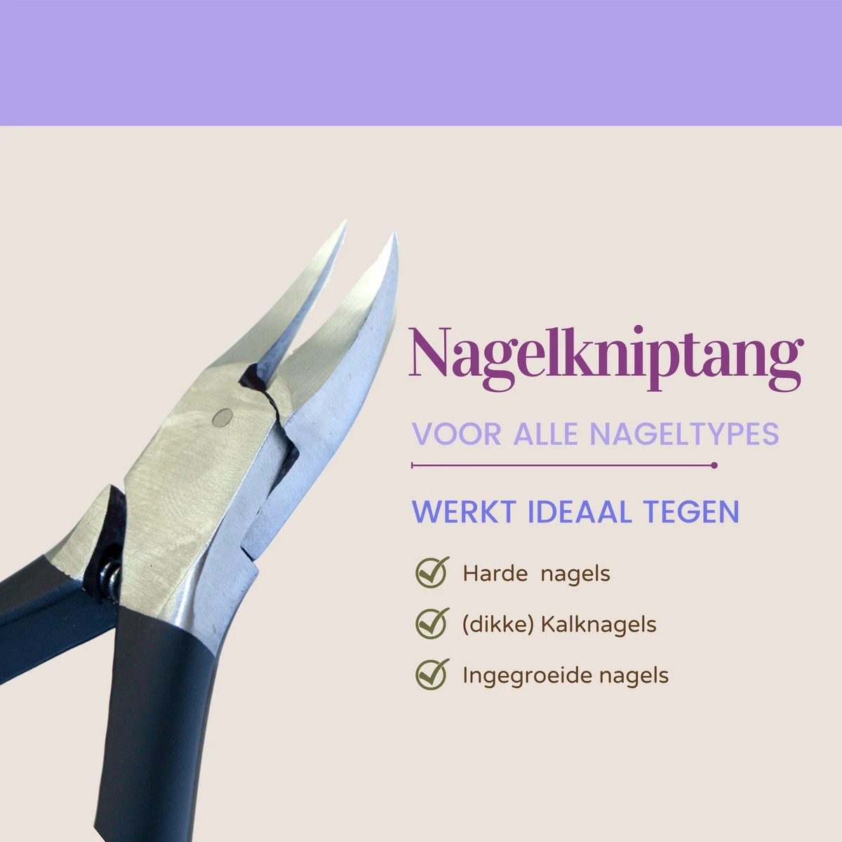Medies - Professionele Zware Nageltang Voor Teennagels | Nagelknipper Teennagels | Ingegroeide Teennagel | Kalknagel | Harde Teennagels | Nagelschaar | Pedicure - Ingebouwde Veren - Afbeelding 3