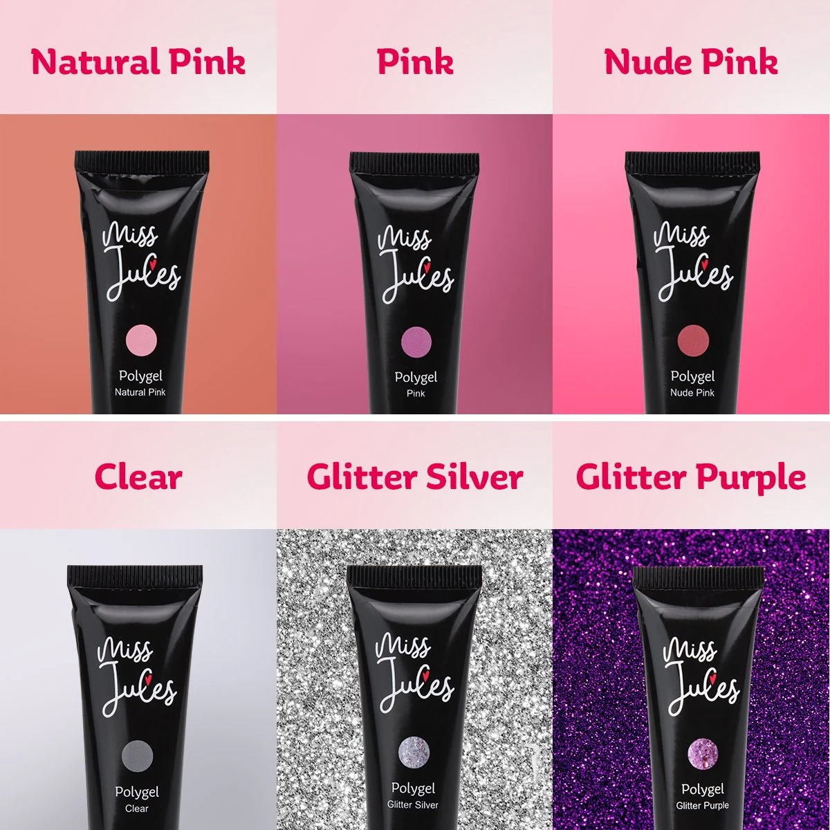 Miss Jules® Luxe Complete Polygel Kit - Polygel Nagels Starterspakket - 6 Kleuren - Perfecte Combinatie Gellak & Acryl - Incl. UV LED Lamp & Instructievideo (NL) - Afbeelding 12