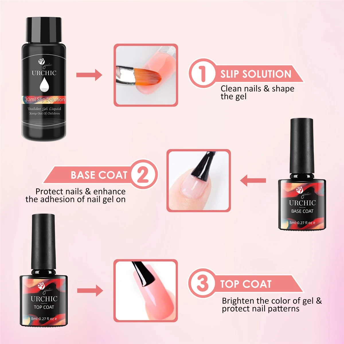 Merkloos Nepnagels - Polygel Set - Nagelverlengingsset - 8 Kleuren - Nagels Set - Temperatuurwisselgel - Lichtgevende Gel - Voor Beginners - Voor DIY Salon Art Nagels - Type A - Afbeelding 11