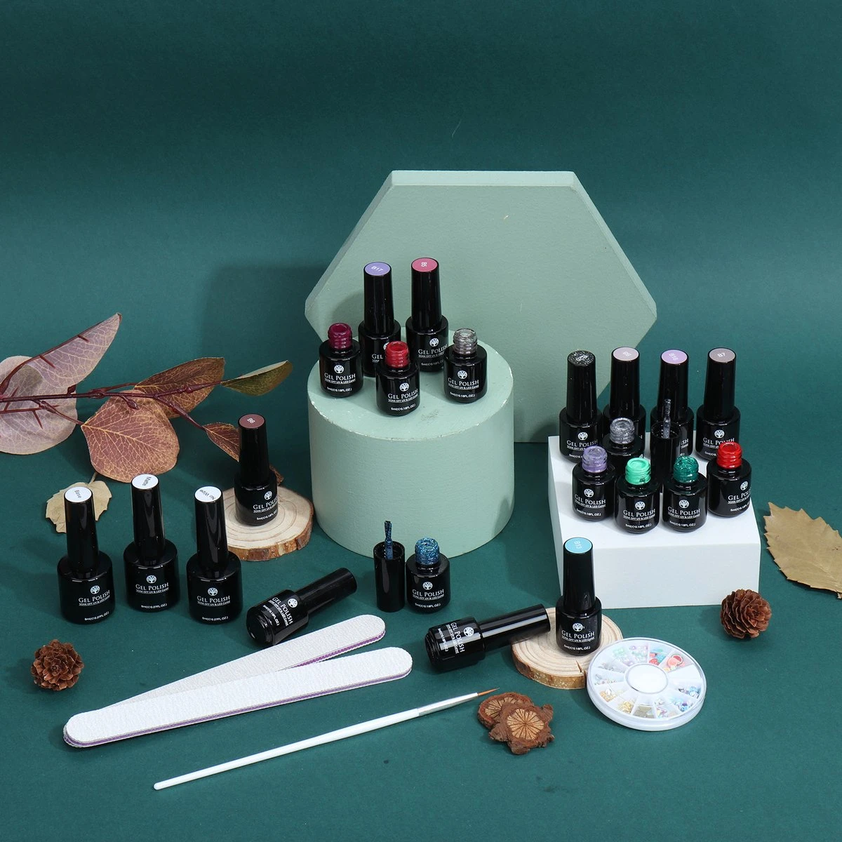 Merkloos Polygel Set - 20 Kleuren - UV Nagels Set - Polygel Starter Set - Helder Rood Naakt - Nagelverlenging Gel Kit - Voor DIY Salon Art Nagels - Afbeelding 3