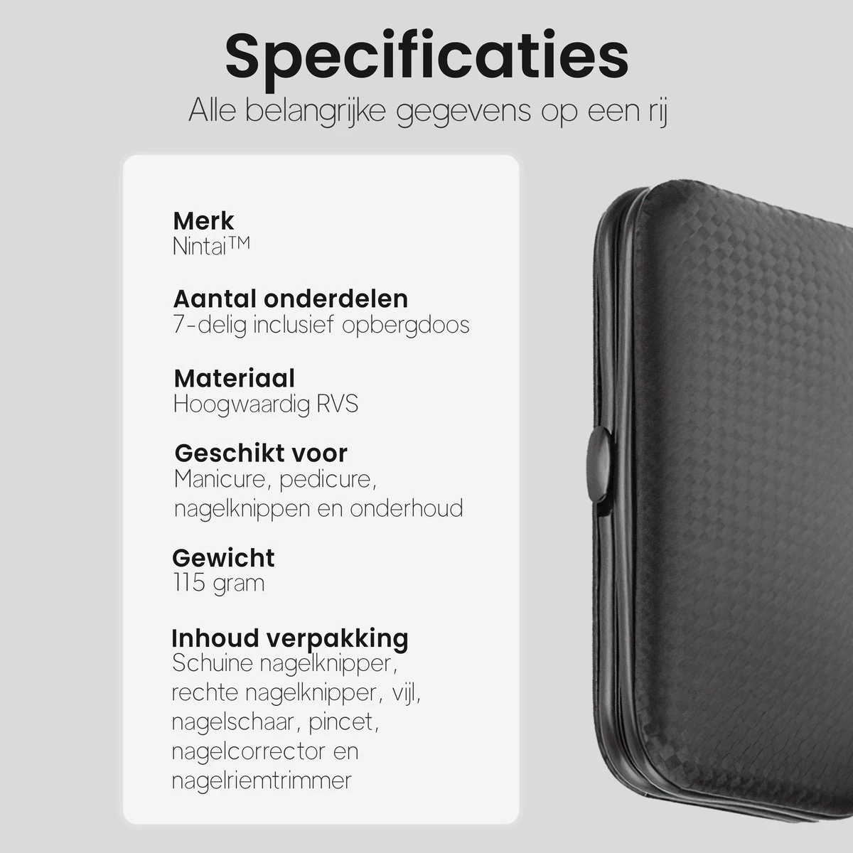 Nagelknipper En Nagelvijl - -Pedicureset - Voordeelverpakking - Hoogwaardig RVS - Nageltang - Afbeelding 2