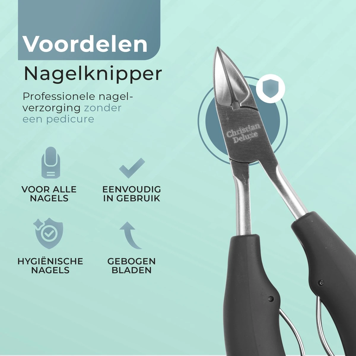 Christian Deluxe® - Professionele RVS Nageltang - Nageltang Voor Harde Teennagels - Professionele Nagelknipper - Nageltang Voor Ingegroeide Teennagel - Nageltang Kalknagels - Nagelknipper - Roestvrijstaal - Afbeelding 3