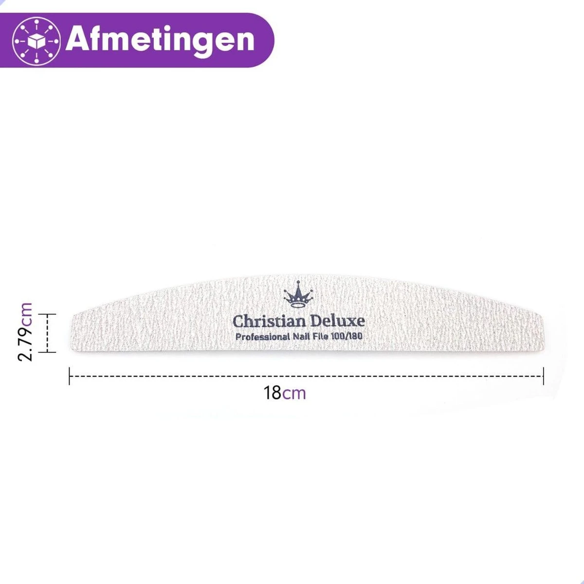 Professionele Nagelvijlen - 100/180 Grit - Nagelvijl Set Van 25 Stuks Voor Acryl En Gelnagels - Afbeelding 4