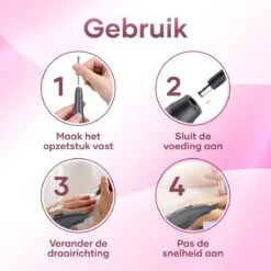 Simver Elektrische Nagelfrees - 11 Nagelvijl Bitjes En 56 Schuurrolletjes - Manicure / Pedicure - Roze - Cadeautip - Kerstcadeau 20 Simver Elektrische Nagelfrees - 11 Nagelvijl Bitjes En 56 Schuurrolletjes - Manicure / Pedicure - Roze - Cadeautip - Kerstcadeau -Pink Gellac Shop 1200x1200 1176