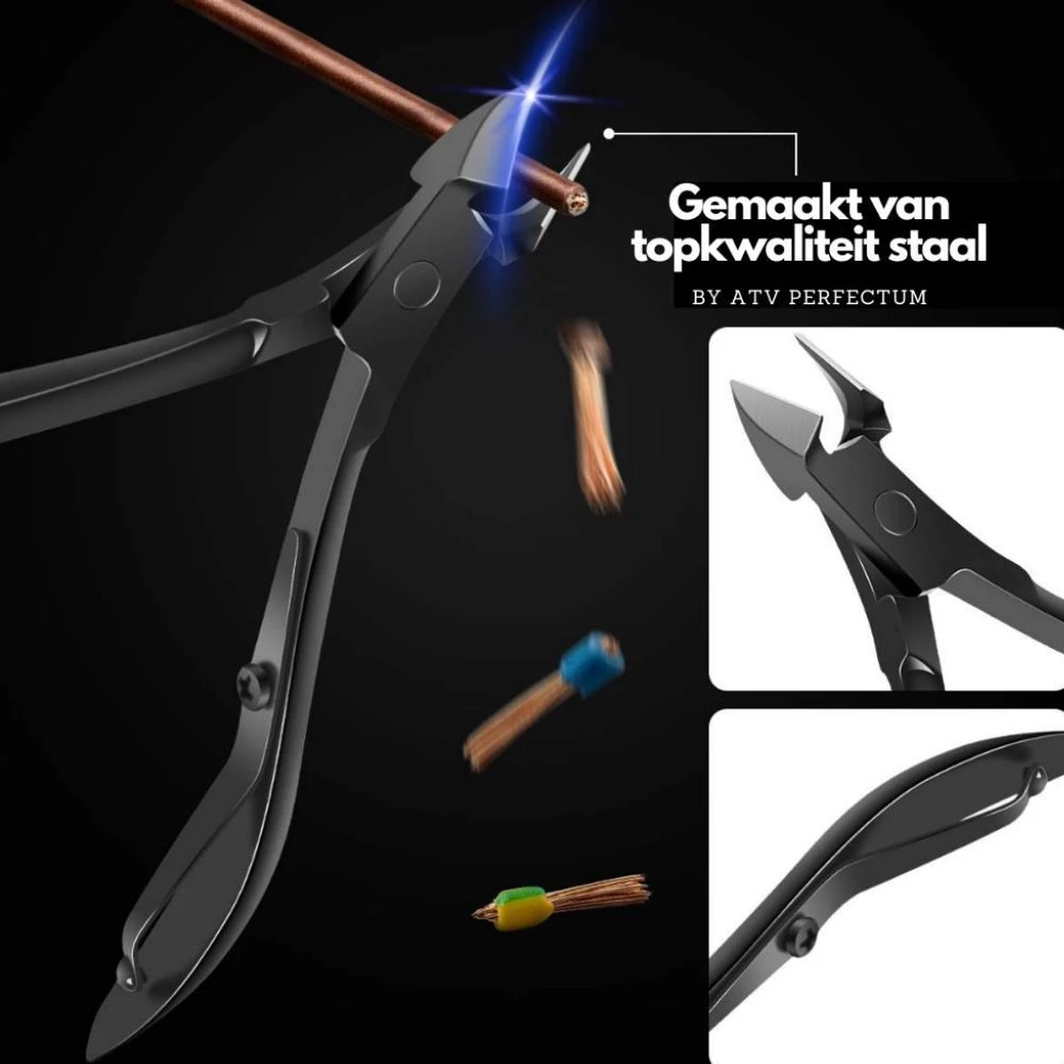 ⭐ATV PERFECTUM Luxe 18-delige - Manicure Set - Zwart Manicureset - Manicure Setje Pedicureset - Nagelschaartje - Nagelknipper – Nagelknipper Set - Manicureset - Manicuresetje - Afbeelding 3