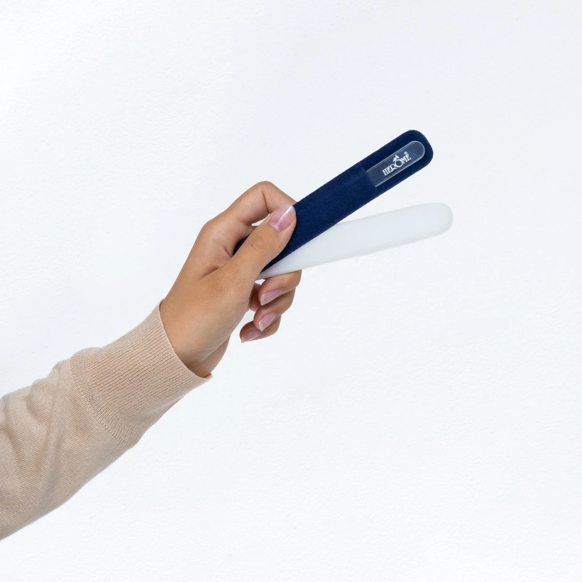 Herome Glazen Nagelvijl Glasvijl Reisformaat - Glass Nail File Travelsize - Voorkomt Splijten En Haakjes - Afbeelding 8