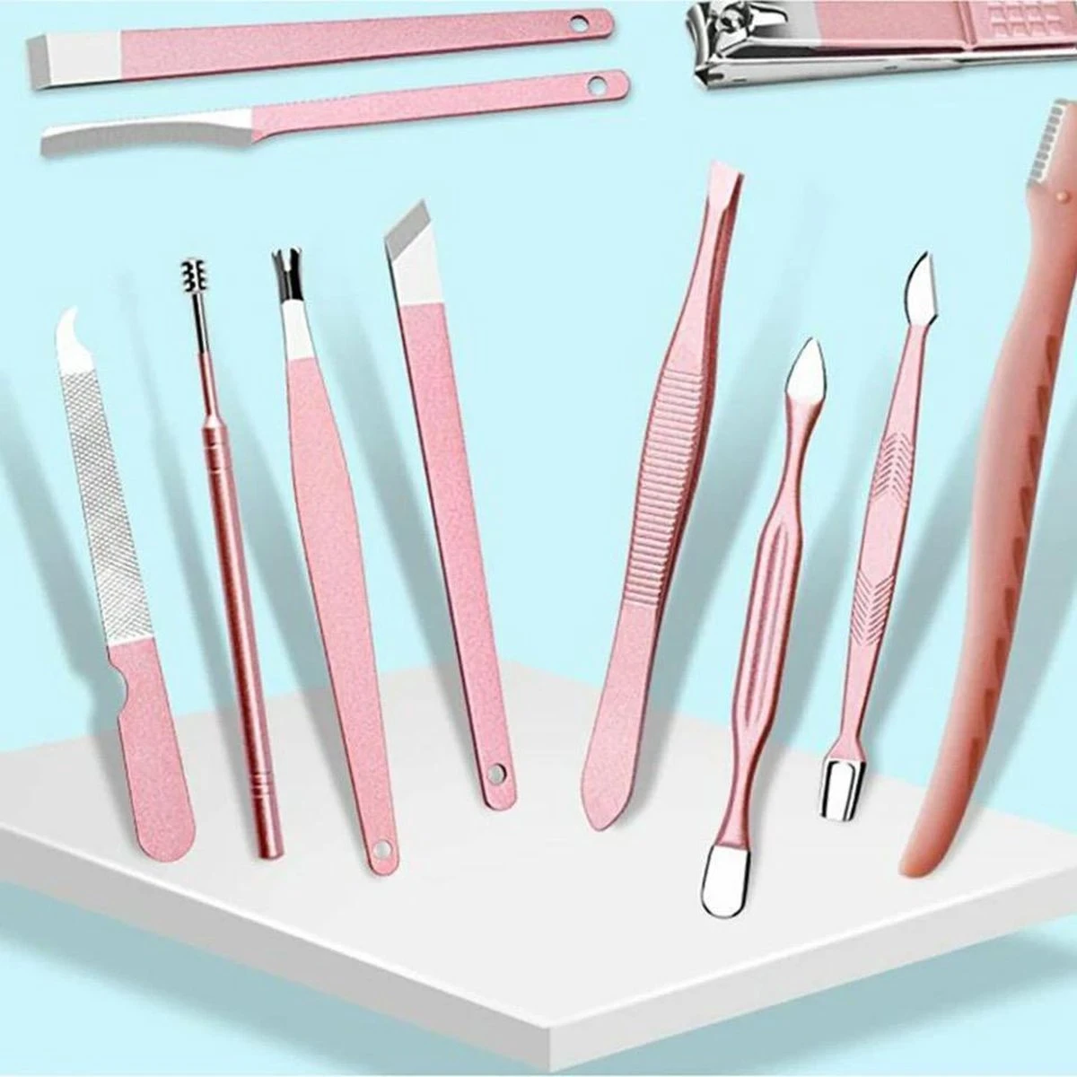 Luxe 18-delige Manicure Set - Manicure Pedicure Set- Nagelverzorging- Met Opbergetui - Afbeelding 7