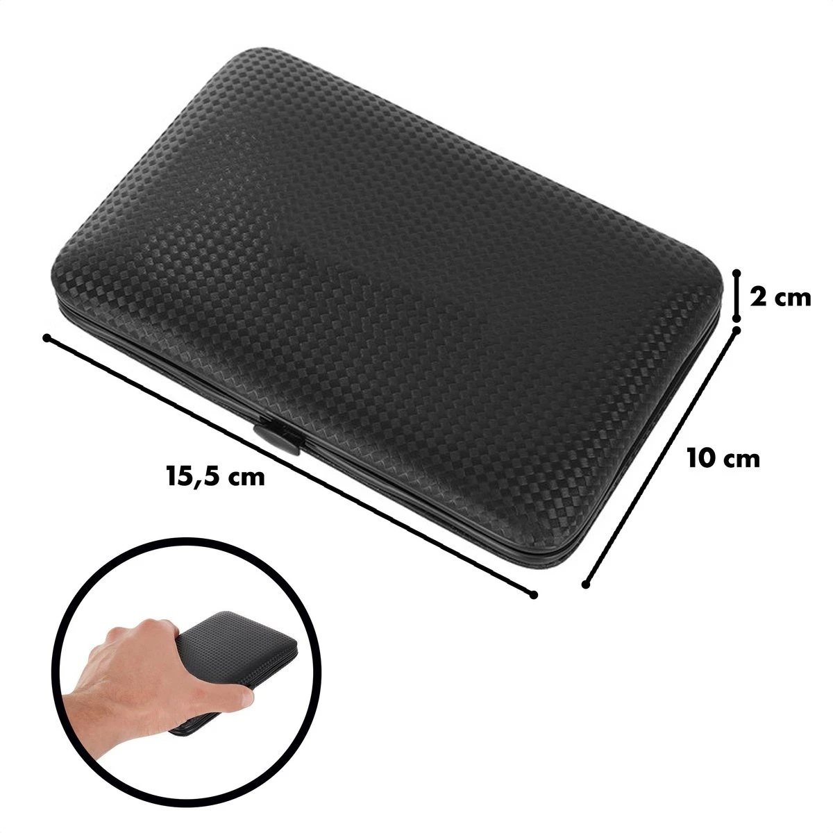 In Round Nagelset 16-delig Met Etui – Manicure Set – Pedicure Set - Staal – Zwart / Rood – Nagelsetje – Nagel Knipper – Nagelknipper – Manicureset – Nagelschaar – Pedicureset – Nagelverzorging – Nageltang – Nail Clipper - Afbeelding 2