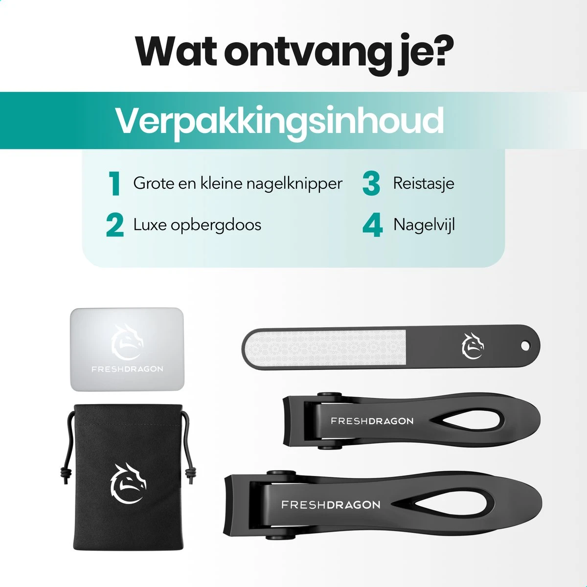FreshDragon Nagelknipper Set Met Nagelvijl - Nagelset Tegen Kalknagels - Nageltang - Teennagelknipper - Afbeelding 6