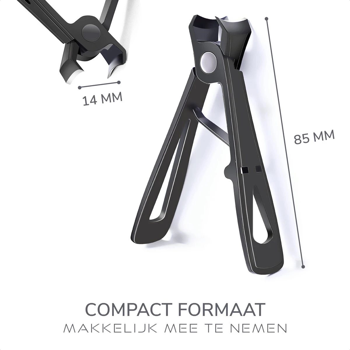 Nagelknipper Voor Kalknagels En Teennagels - Nageltang Met Extra Grote Opening - Zwart - Afbeelding 2