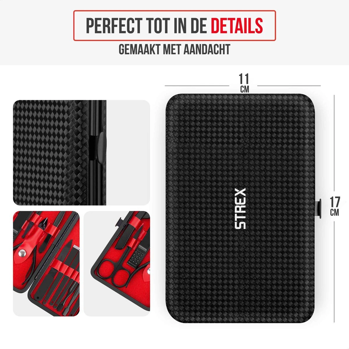 Strex Luxe Manicureset / Pedicureset Met Lederen Opbergetui - 20 Delig - Manicure Set - Pedicure Set - Manicure Sets - Pedicure Sets - Afbeelding 8