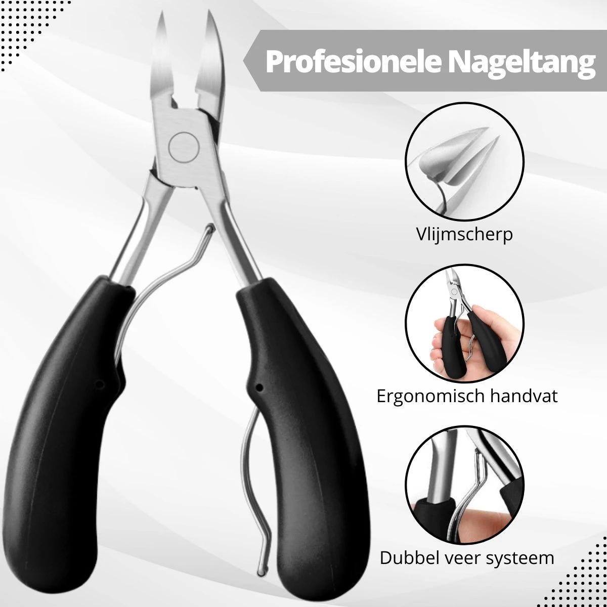 Merkloos Nageltang Voor Harde Teennagels - Nagelschaar - Pedicure - Afbeelding 2