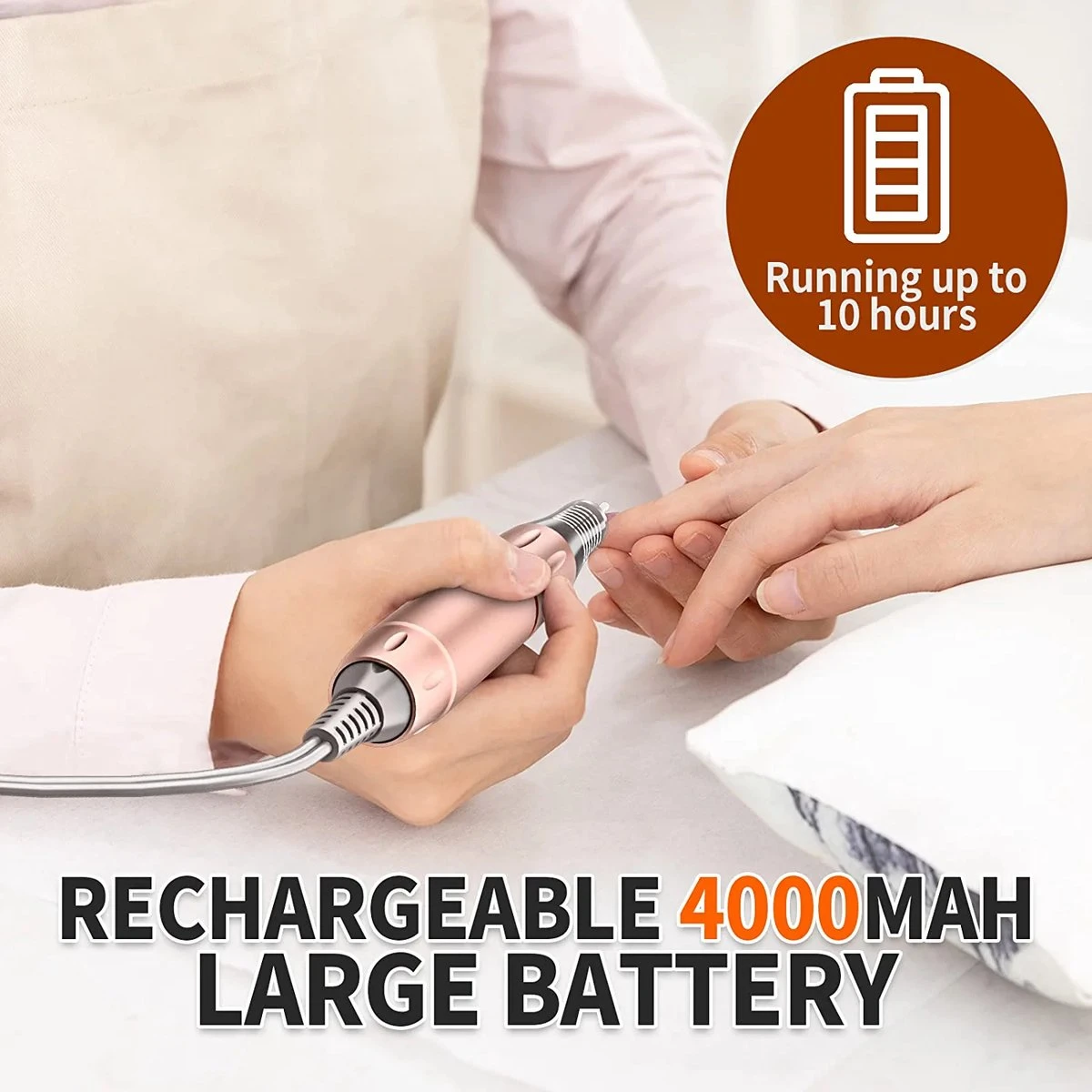 Nagelfrees – Nagelvijl – Elektrische Nagelvijl – Automatische Nagelvijl – Manicure En Pedicure – Nagelsalon - Electric Nail File - Afbeelding 10