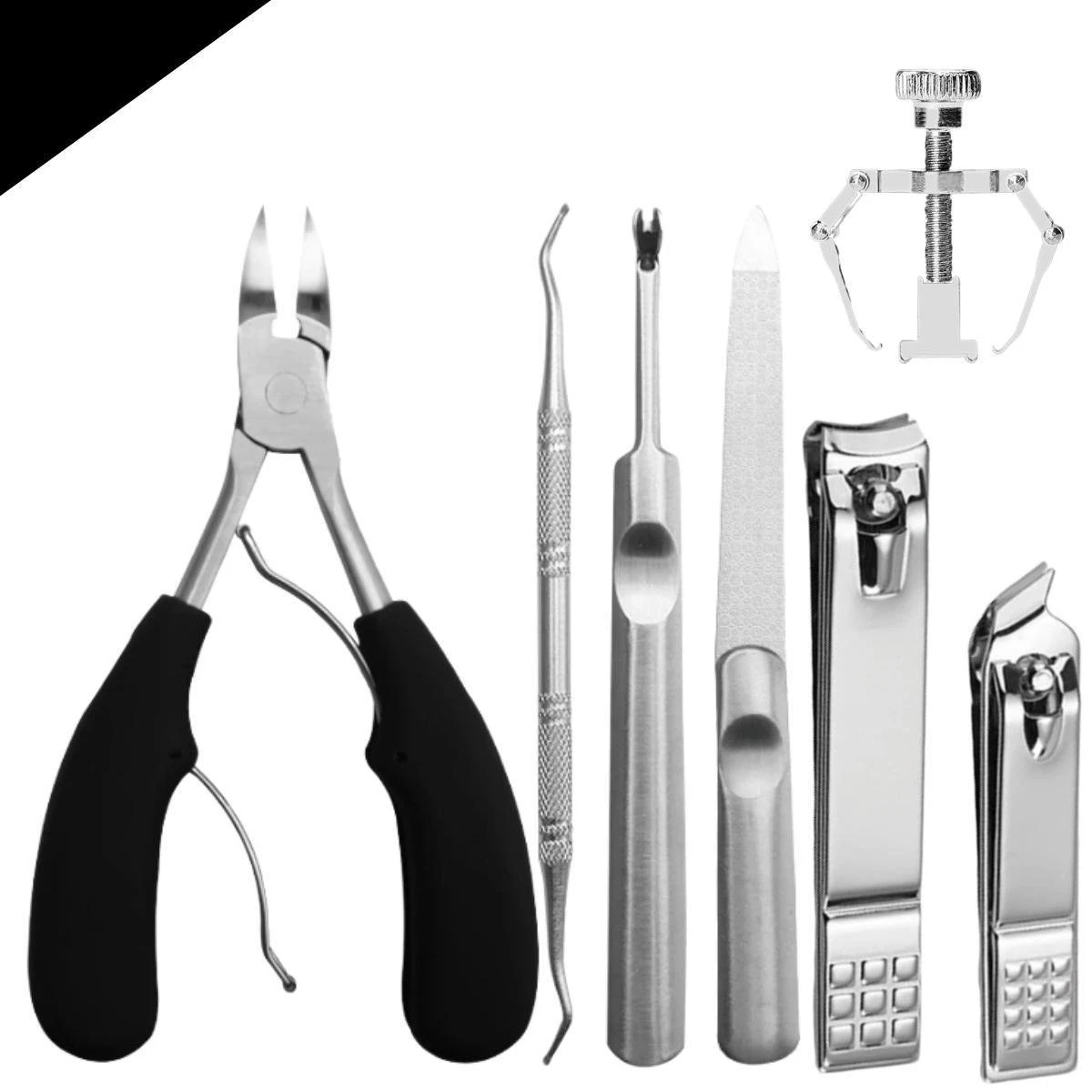 Merkloos STARMAN 7-delige Pedicure En Manicure Set - Nagelknipper - Pedicureset - Nagelvijl - Nageltang - Kalknagel - Teennagelknipper - Afbeelding 8