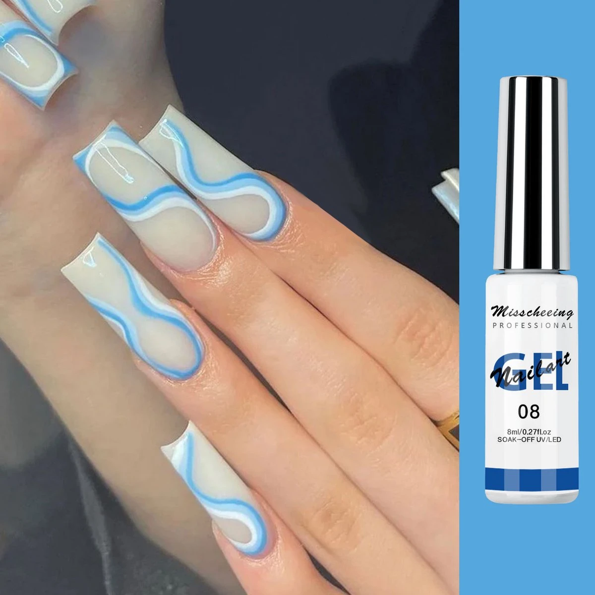 Nail Art Gel - Fine Liner Gel - 12 Stuks - UV/LED Gel - Gellak - Nagel Gellak - UV/LED Lamp - UV/LED Nageldroger - Gelnagels - Nepnagels - Acrylnagels - Tekenpenseel Nagels - Professioneel - Hoge Kwaliteit 6 Nail Art Gel - Fine Liner Gel - 12 Stuks - UV/LED Gel - Gellak - Nagel Gellak - UV/LED Lamp - UV/LED Nageldroger - Gelnagels - Nepnagels - Acrylnagels - Tekenpenseel Nagels - Professioneel - Hoge Kwaliteit - Afbeelding 4