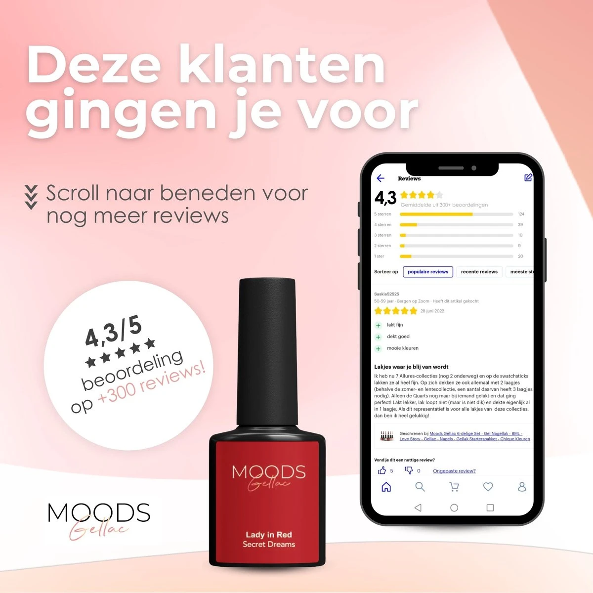 Moods Gellac 6-delige Set - Gel Nagellak - 8ML - Secret Dreams - Gellac - Nagels - Gellak Starterspakket - Chique Kleuren - Afbeelding 9