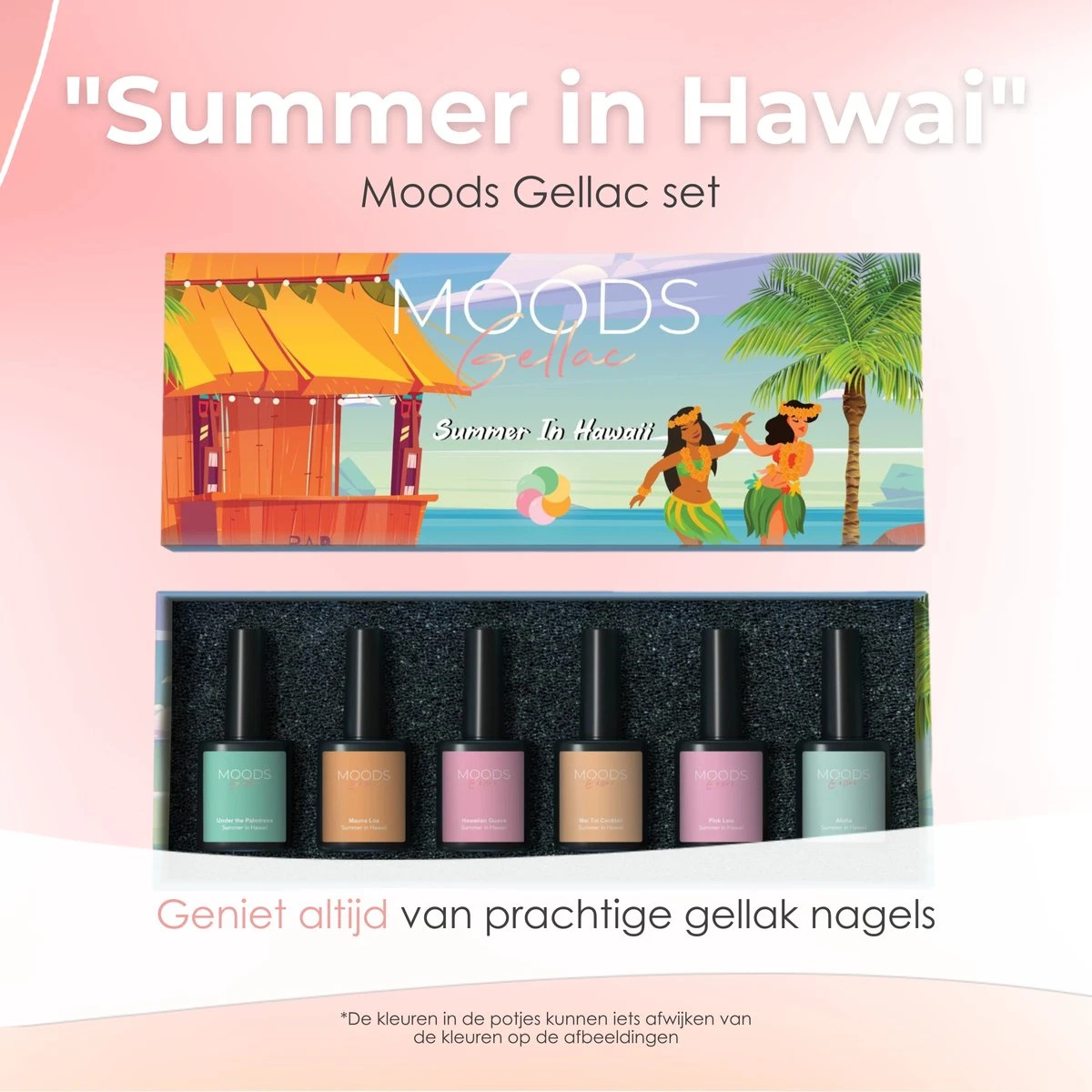 Moods Gellak 6-delige Set - Gel Nagellak - 8ML - Summer In Hawaii - Gellac - Nagels - Gellak Starterspakket - Pastel Kleuren - Afbeelding 5