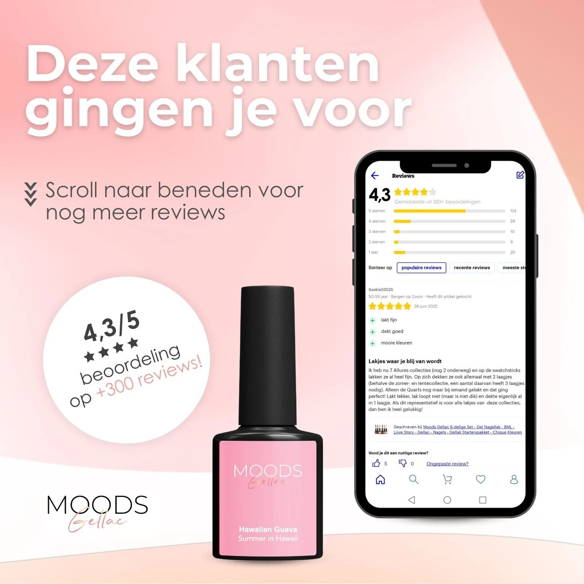 Moods Gellak 6-delige Set - Gel Nagellak - 8ML - Summer In Hawaii - Gellac - Nagels - Gellak Starterspakket - Pastel Kleuren - Afbeelding 9