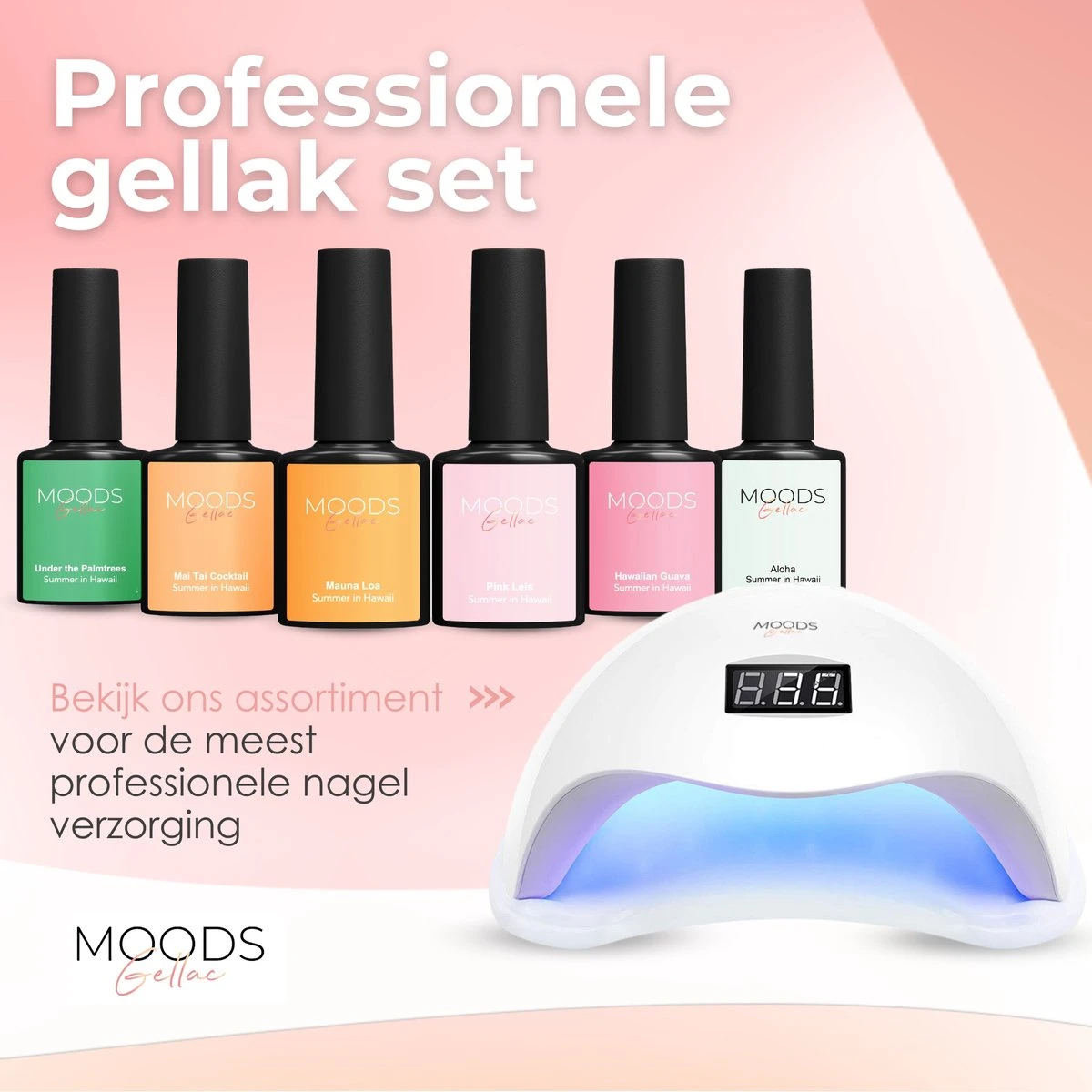 Moods Gellak 6-delige Set - Gel Nagellak - 8ML - Summer In Hawaii - Gellac - Nagels - Gellak Starterspakket - Pastel Kleuren - Afbeelding 11
