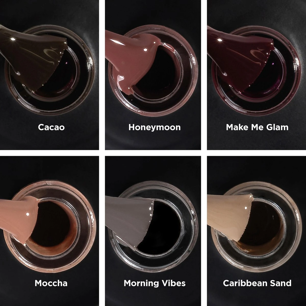 Méanail - Gellak - Cruelty Free- 6 X 8ml - Gel Nagellak - Caramel - Afbeelding 2