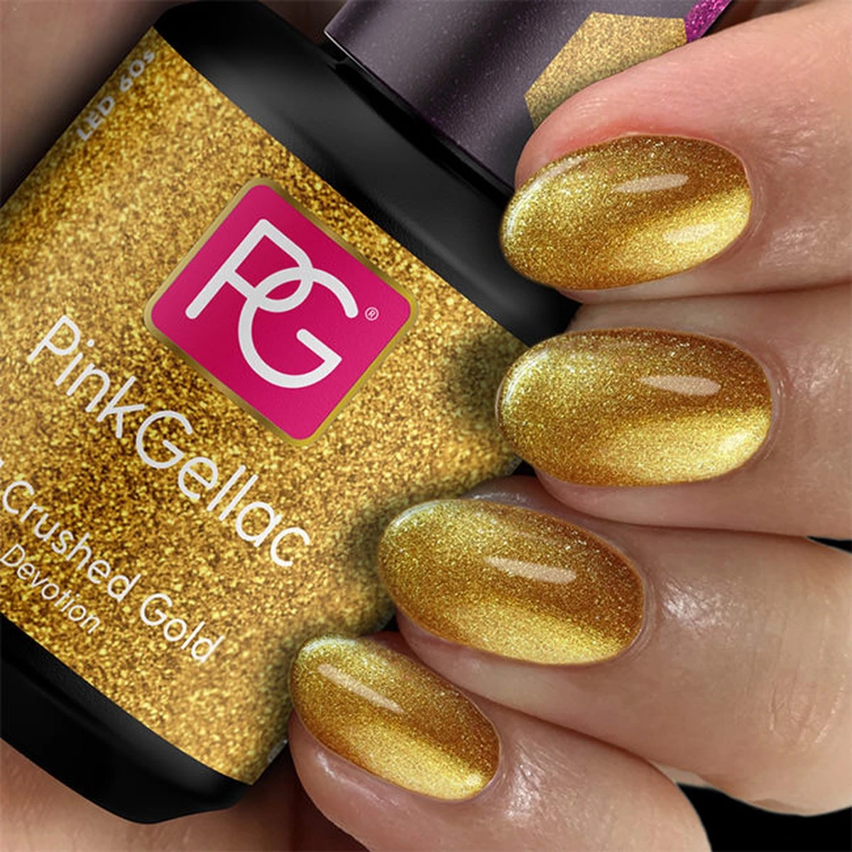 Pink Gellac - Crushed Gold - Gellak - Vegan - Goud - Glanzend - 15ml - Afbeelding 7