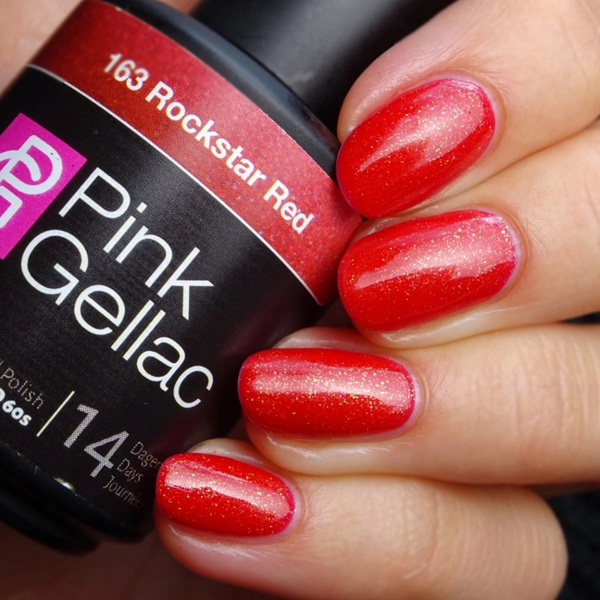 Pink Gellac - Rockstar Red - Gellak - Vegan - Rood - Glanzend - 15ml - Afbeelding 5