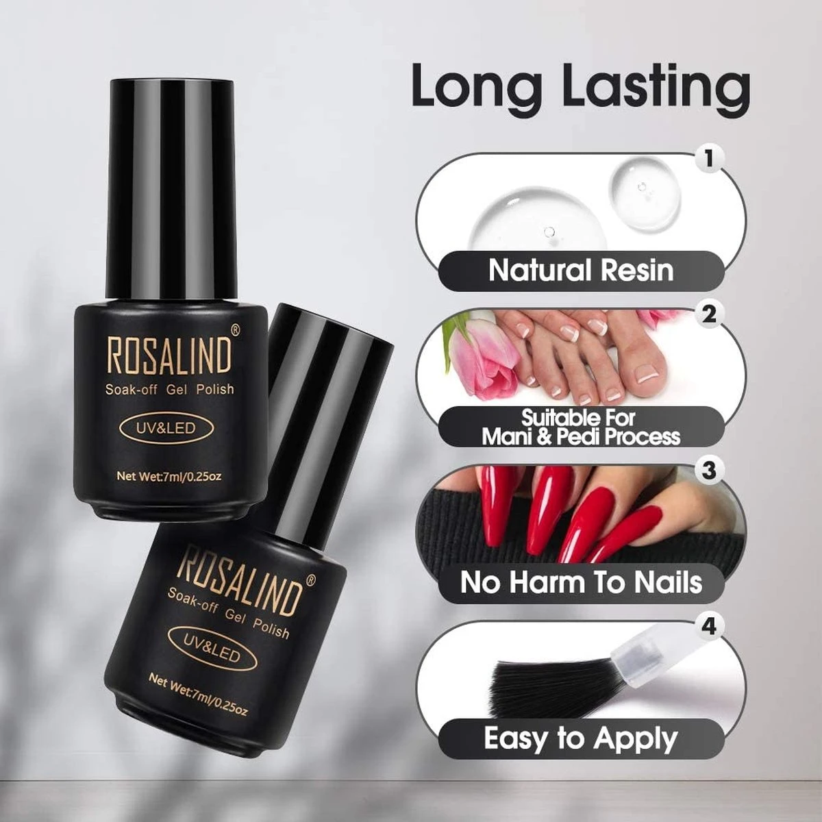 Merkloos Gel Polish Set 14P - Voor Manicure - 12 Stuks - Uv Kleuren, Kleurcode 12-11 - Gel Nagellak Semi Permanente Hybrid - Nail Art Gel Lak Set & Kits RATC12-11 - Afbeelding 5