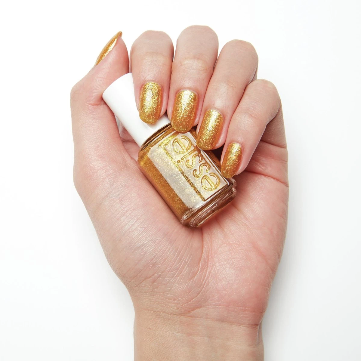 Essie Winter Collection Nagellak - 665 Caught On Tape - Gouden Glitter Nagellak - Afbeelding 8