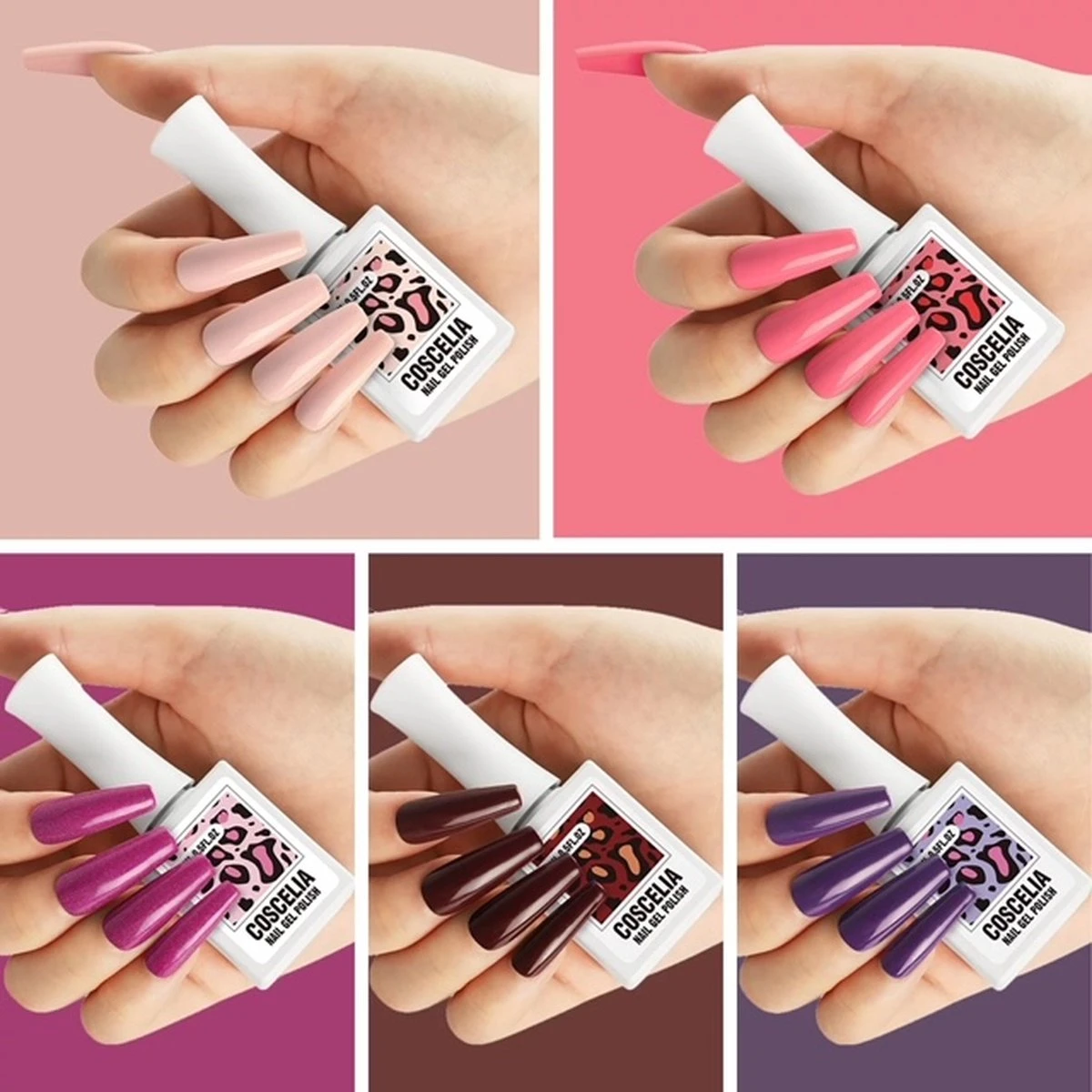 Gellak - Gellak Startersset 5 Kleuren - Gellak - Gellak Set - Premium UV Lamp 48W - Manicure - Nagellak - Nail Art - Zomerse Kleuren Gel Polish - Nagellakset - Gellakset - Afbeelding 6