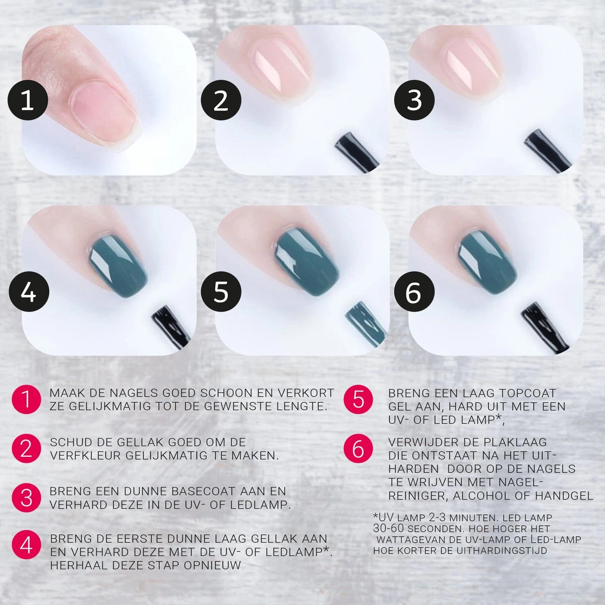 Miss Jules - 6-Delige Gellak Starterspakket - Nagellak - Kleur Pastel - Glanzend & Dekkend Resultaat - Afbeelding 10