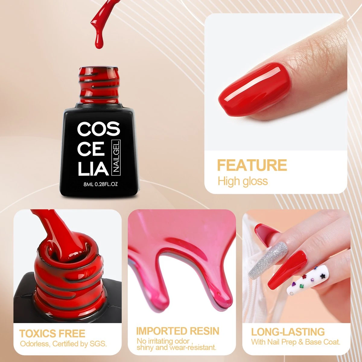 Royala Gellak D5pl Starterspakket + Inclusief UV Lamp + Met 13 Verschillende Gellak Kleuren - Ballerina Tips - Gellak Lamp – Nail Wipes - Cleanser - Nail Art - Gellac Set - Alle Benodigdheden In Eén - Uitgebreid 75-Delig Pakket - Afbeelding 8