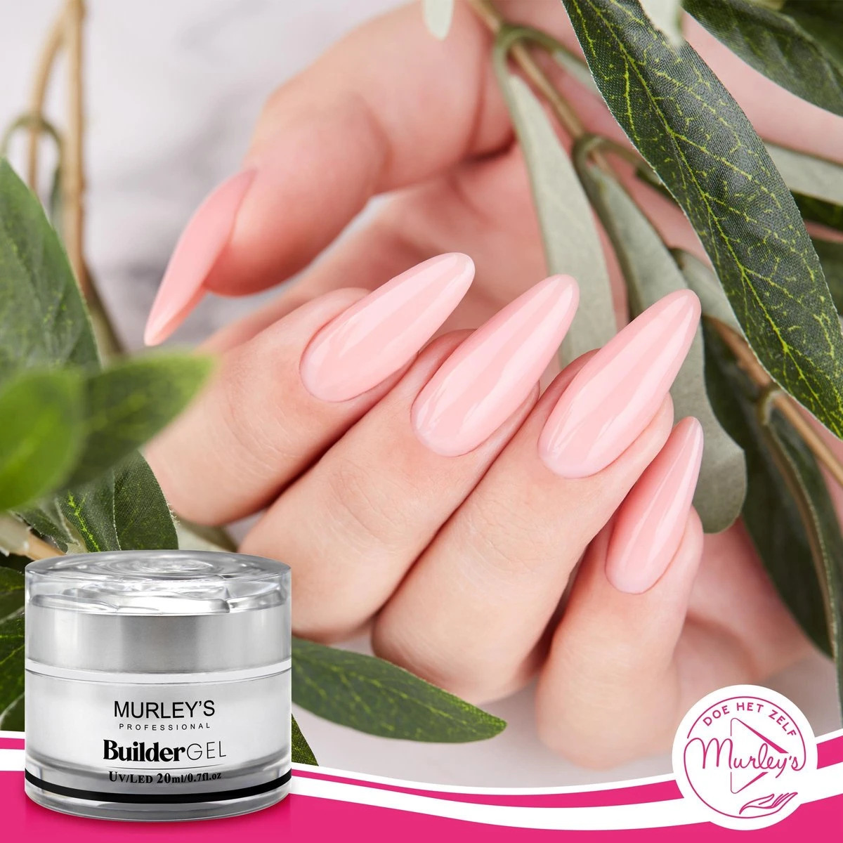 MURLEY'S Builder Gel UV-LED Builder Gel Voor Gelnagels Transparant 20 Ml Op Acrylbasis. Verlengen En Vormen Van De Nagels. - Afbeelding 5