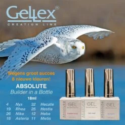 Gellex - SET Absolute Builder Gel In A Bottle #18 ''Asteria'' - Starterspakket 3x18ml - Gel Nagellakset