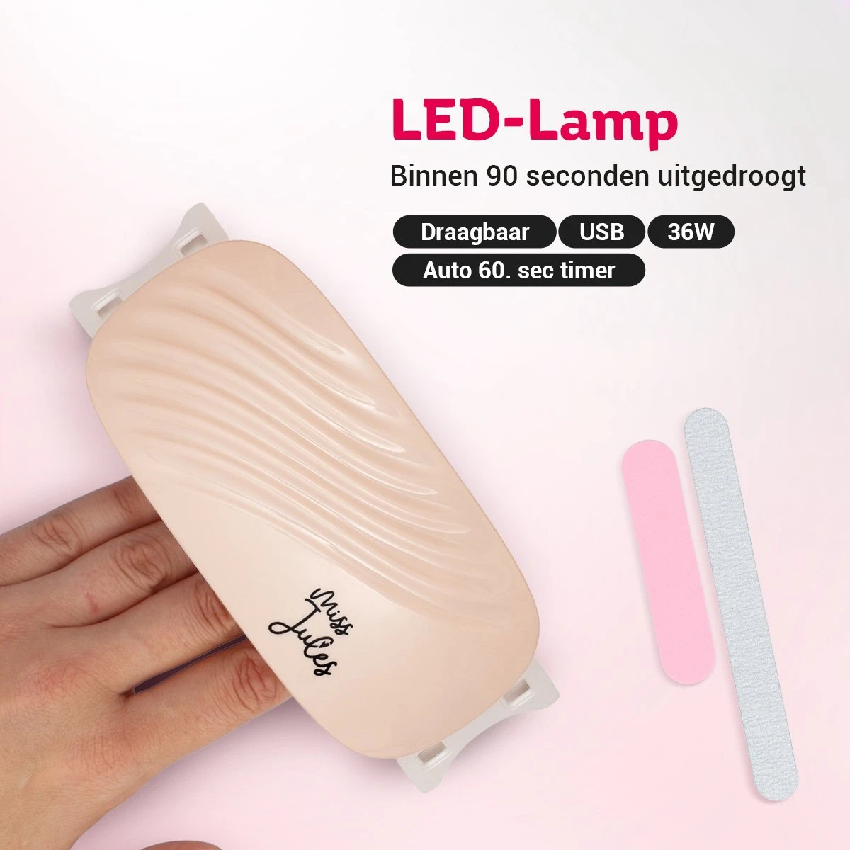 Miss Jules® BIAB Starter Pakket – Builder In A Bottle – BIAB Nagel Builder Gel – BIAB Nagellak Starterset - Inclusief UV/LED Lamp & Instructievideo (NL) - Afbeelding 5