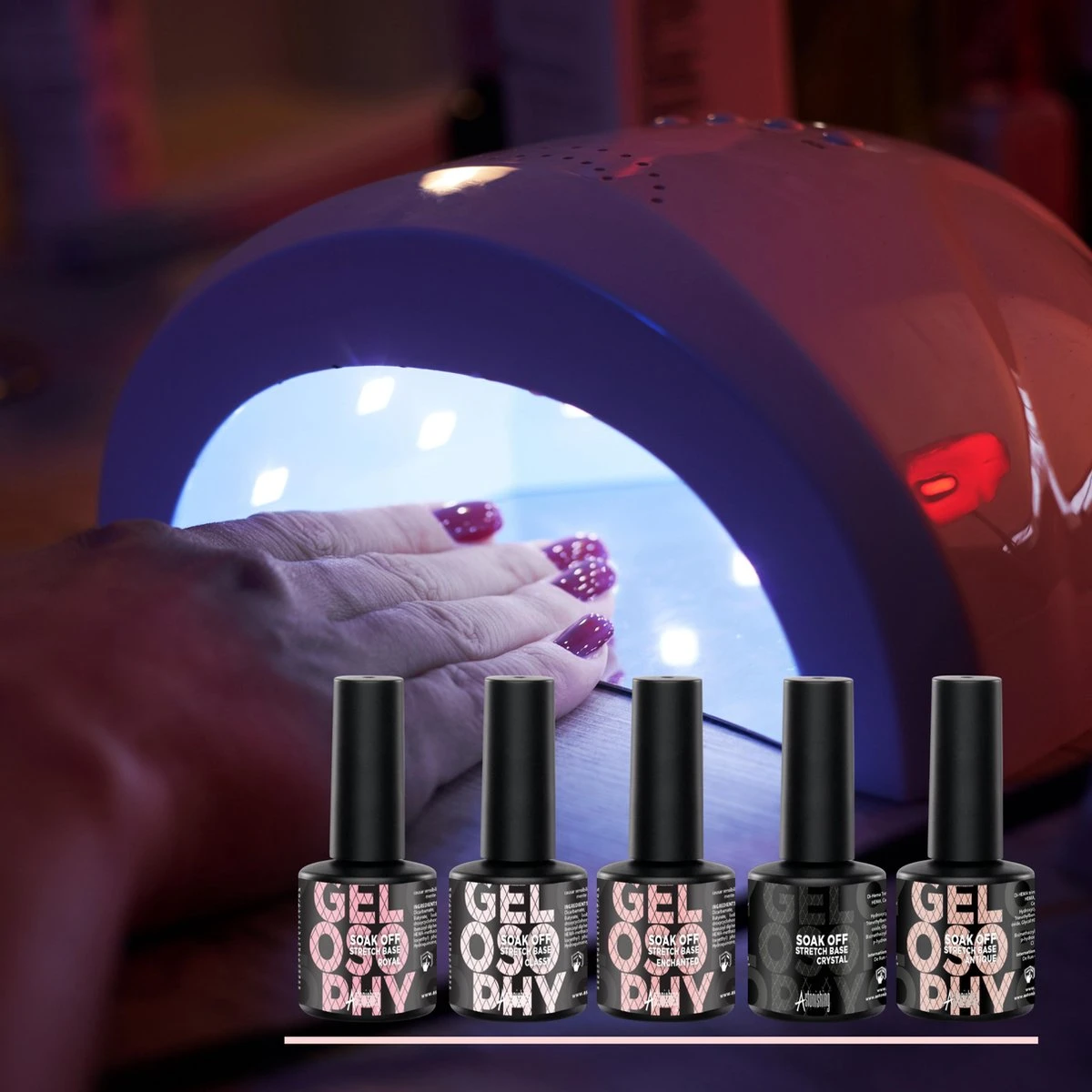 GUAPÀ® BIAB Builder Gel In A Bottle | BIAB Nagellak | Gelnagels Starterspakket | Nagellak | Gellak Pink | Builder Gel | 5 X 7 Ml BIAB Essentials Kit + Nagel Led Lamp - Afbeelding 5