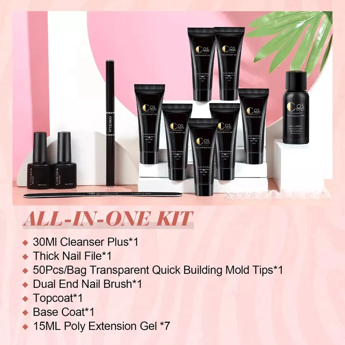 Polygel Kit - Polygel Set - Nagelverlenging - Polygel 7 Kleuren - Nail Prep - Nail Primer - Polygel Nagels - Kunstnagels - Gel Polish - Acryl Gellak - Afbeelding 9