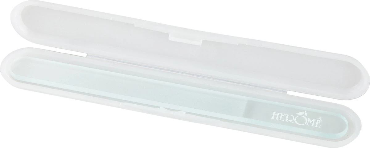 Herome Glazen Nagelvijl Glasvijl Reisformaat - Glass Nail File Travelsize - Voorkomt Splijten En Haakjes - Afbeelding 6