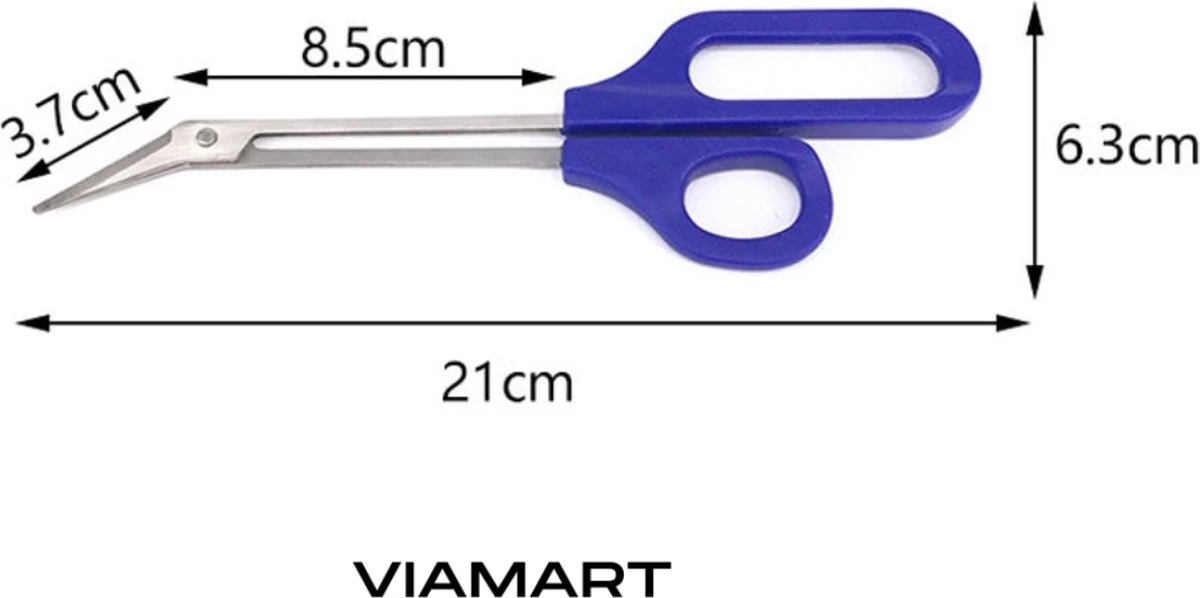 Viamart - Teennagel Schaar - Teennagelknipper - Perfect Voor Ouderen En Mensen Met Klachten - Trimmer - Nagelschaar - Pedicure - Extra Lang (21 CM) Met Comfortabele Handgreep - Afbeelding 4
