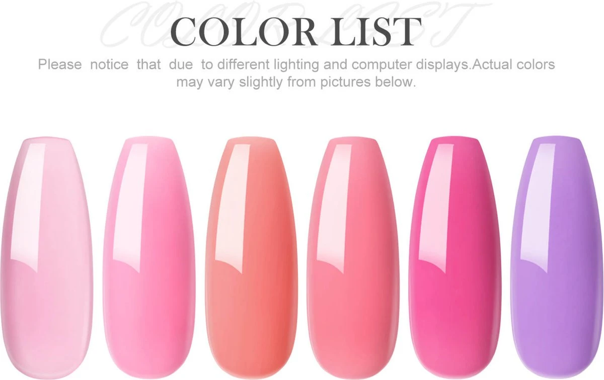 Polygel- 6 KLEUREN SET - 15 ML - Polygel Kit - Polygel Nagels - Polygel Kleuren - Afbeelding 3