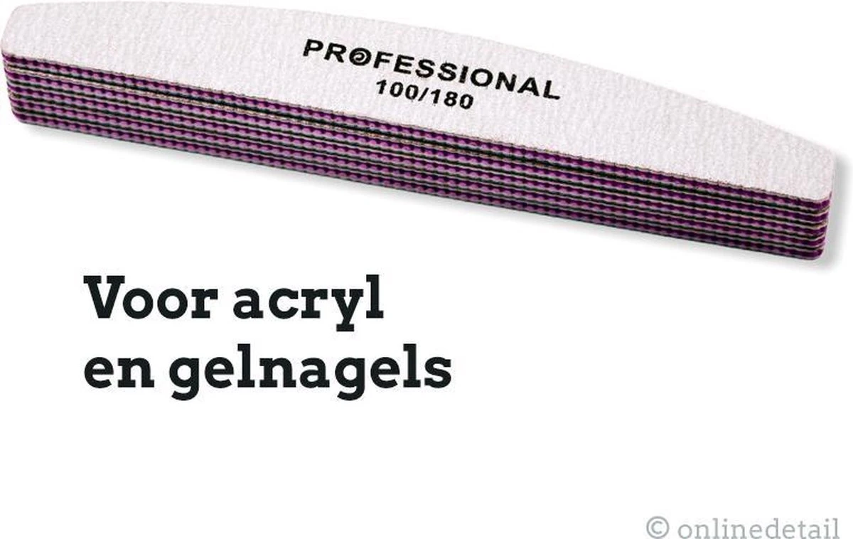 Professionele Nagelvijl 5pcs - Moon #100/180 - Top Kwaliteit - Gratis Verzending - Afbeelding 4