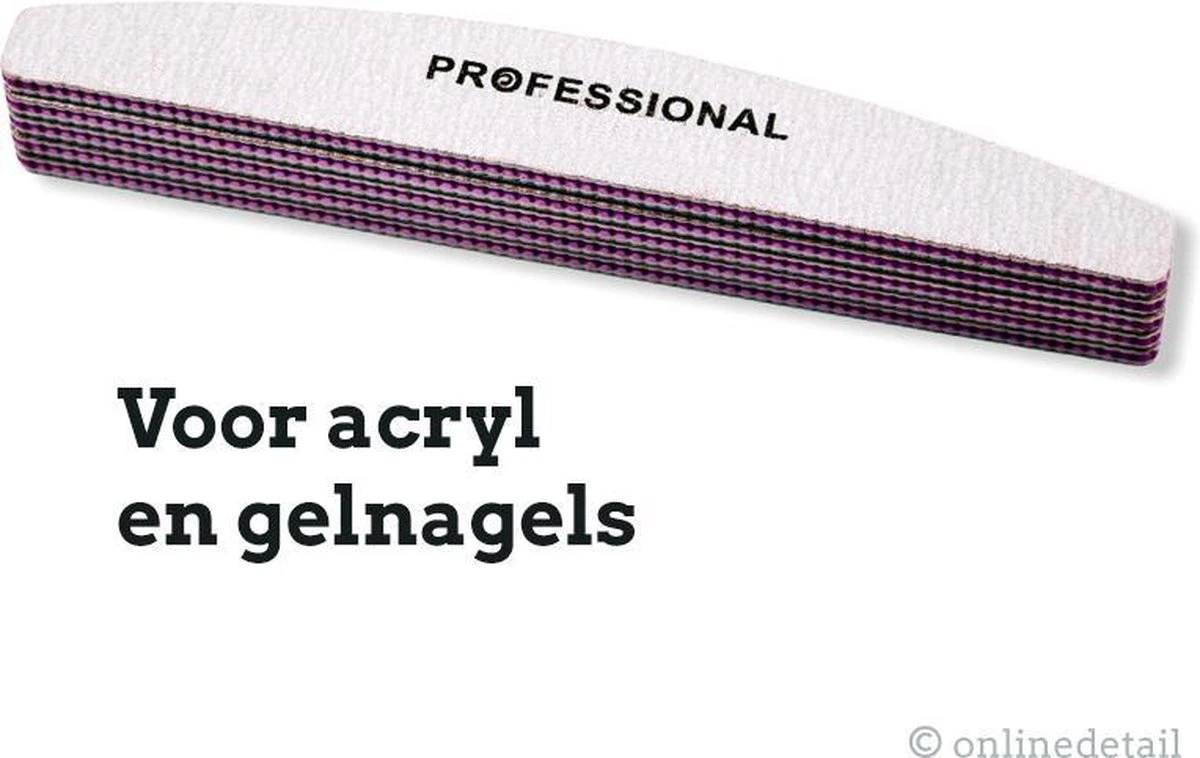 Professionele Nagelvijl 10 Pcs - Moon #180/240 - Top Kwaliteit - Gratis Verzending - Afbeelding 5