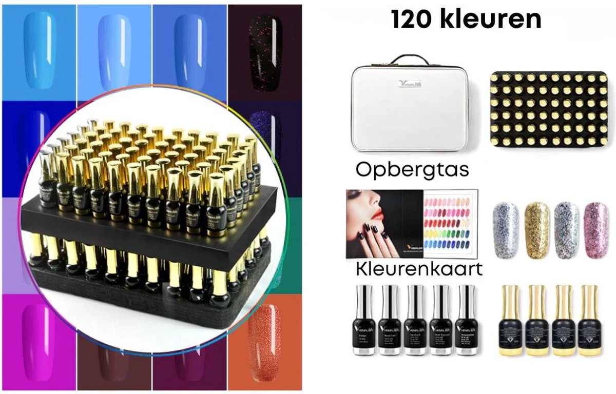 Venalisa 120 Set | 12ml Per Stuk | Professionele Set | Gellak Nagellak | Inclusief Koffer | Polygel | Polygel Kleuren | Polygel Nagels | Polygel Kit - Afbeelding 6