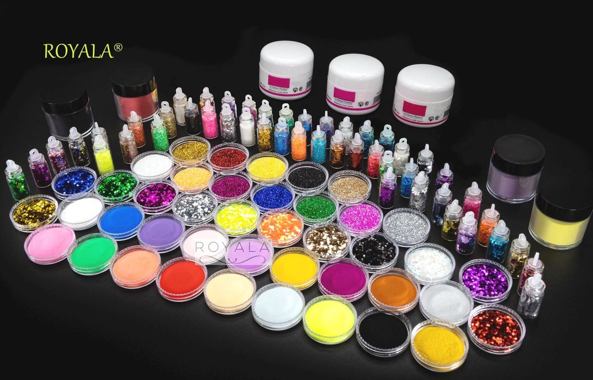 Royala - Acrylnagels Starters Pakket Large|L| 125 Delig | 94 Colors | Acryl Nagels Set | Acryl Starter Kit | Nail Art Pakket | 500 Franse Nageltips | Manicure Set Voor Nail Art Kit | Nagel Decoratie | Acryl Poeder | Acryl Vloeistof | Monomeer - Afbeelding 3