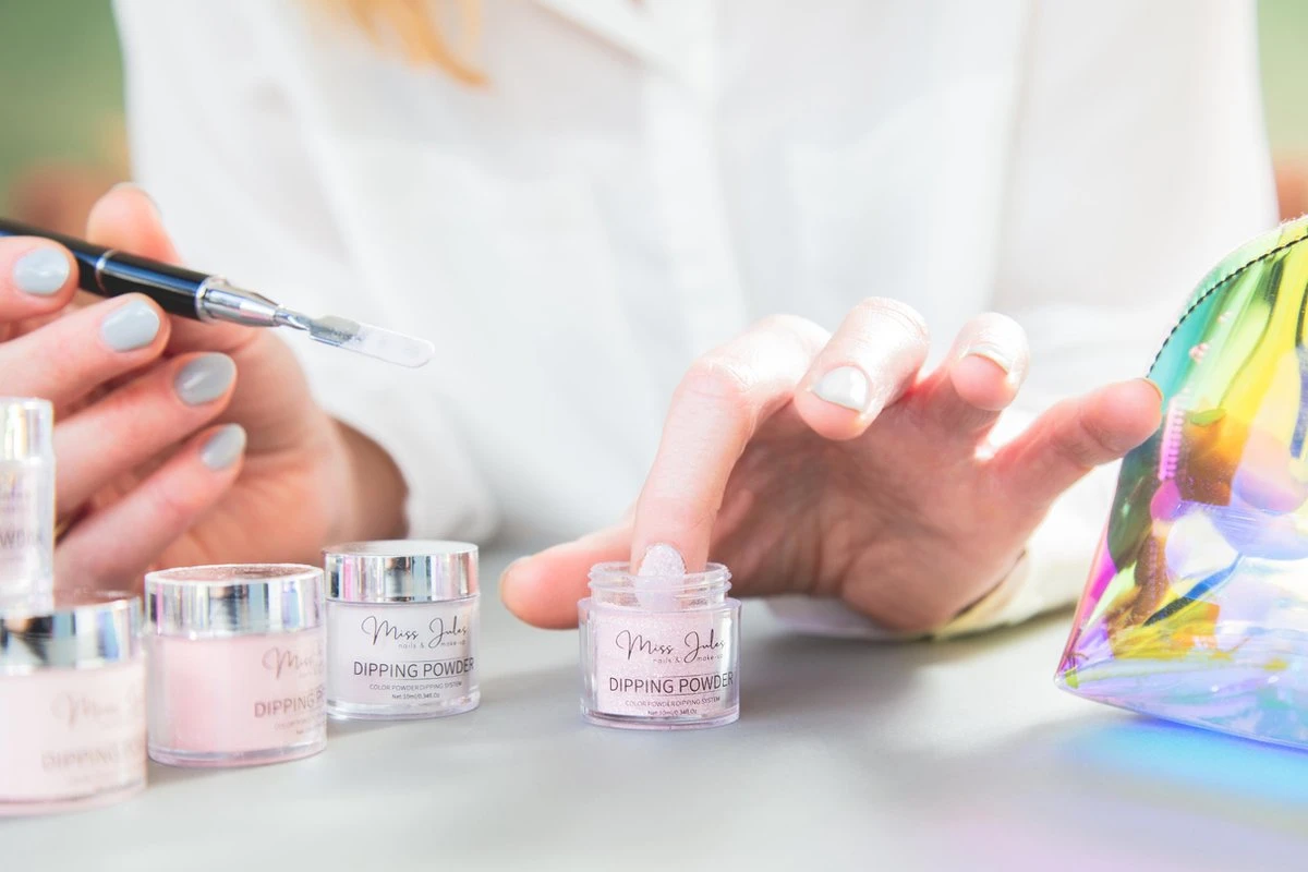 Miss Jules® Complete Set - Dipping Powder Starters Kit - 6 Kleuren Roze - Acryl Nagels Starterspakket - Afbeelding 4