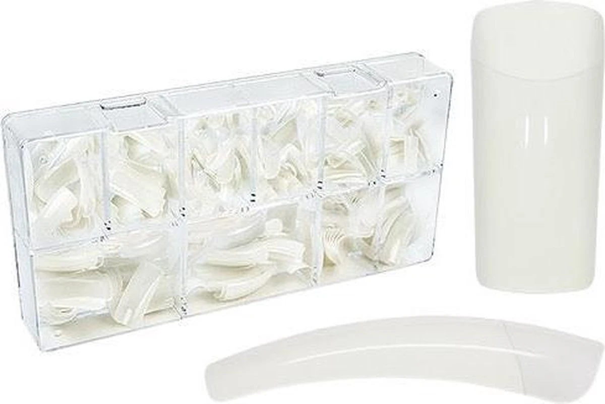 Merkloos Professionele Naturel Kunstnagel / Acryl Nagels Set + Nagellijm 5ml + Bokkenpootje - 500 Stuks Tips - Starter Kit Nails - Afbeelding 2