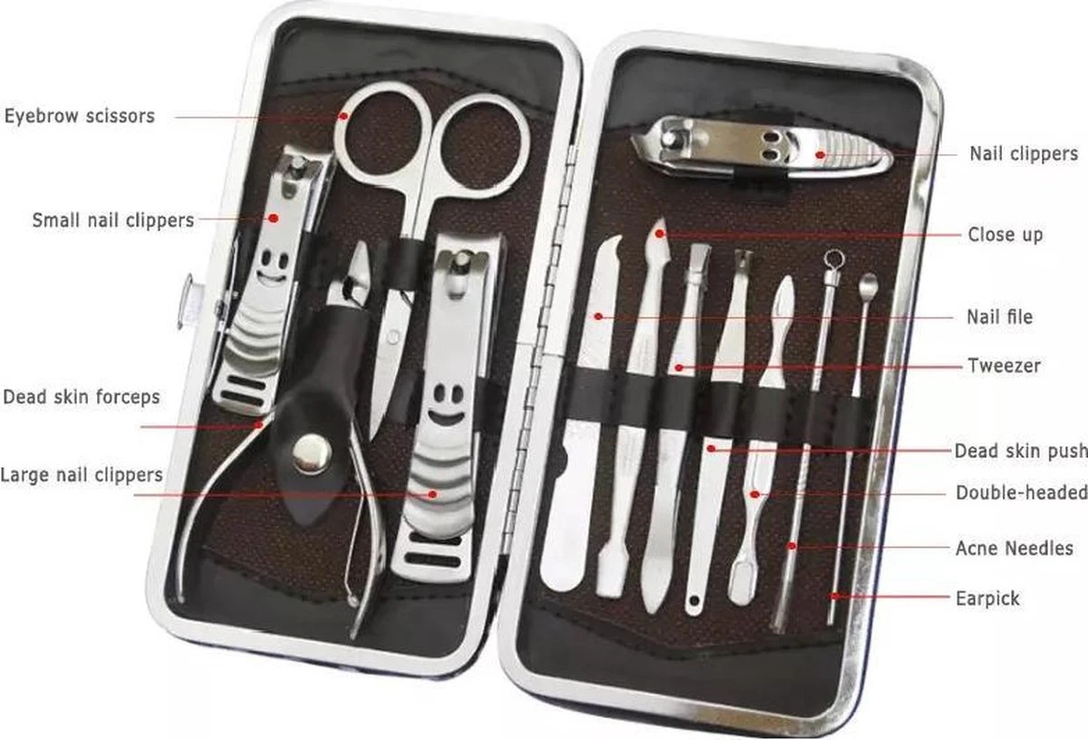 12-delige Luxe Manicureset Ncl Etui Nagelset - Nagelverzorging Set - Reisset - Manicure Set & Pedicur -Nagelverzorging Set - Afbeelding 6